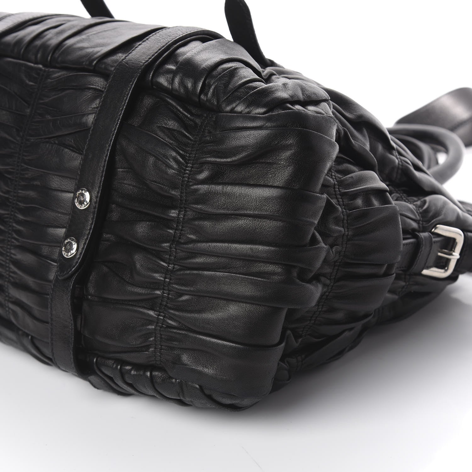 Prada Nappa Gaufre Satchel Black 8 of 8