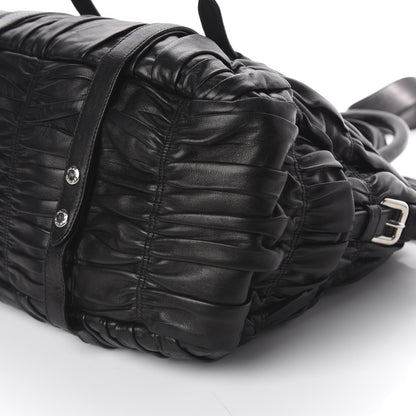 Prada Nappa Gaufre Satchel Black 8 of 8