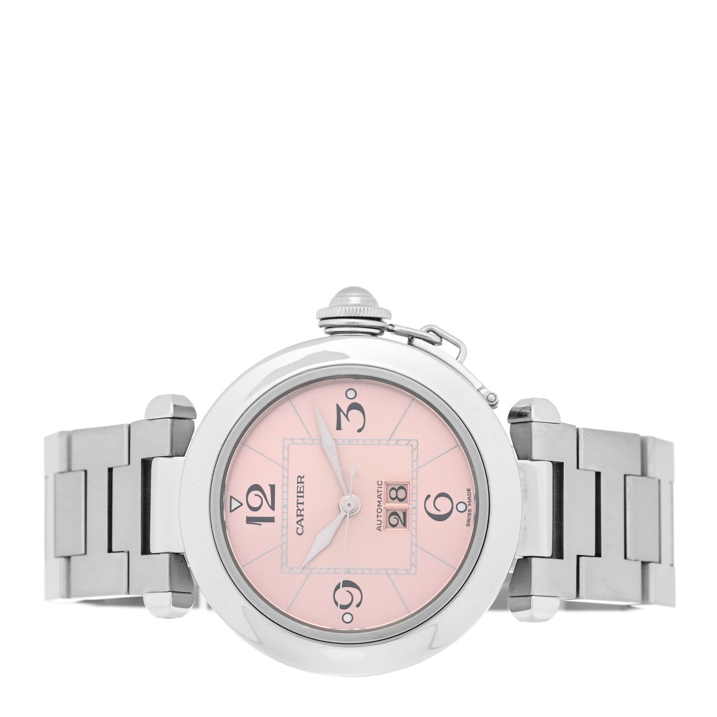 Stainless Steel 35mm Pasha C Big Date Automatic Watch Pink
