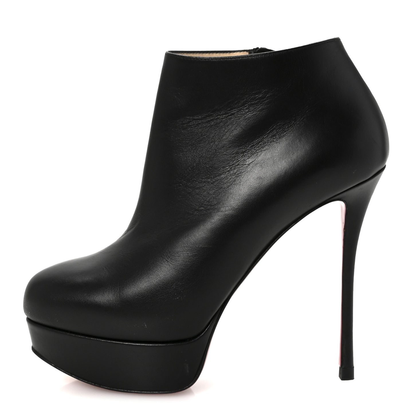 Calfskin Dirdibootie 130 Ankle Booties 36.5 Black