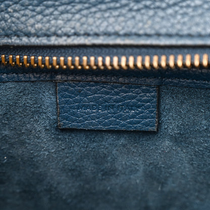 Celine Baby Drummed Calfskin Nano Luggage Blue 6 of 15