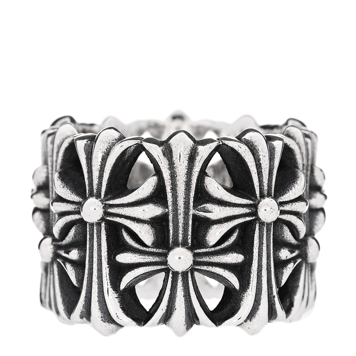 Sterling Silver Cemetery Cross Ring 61 9.5