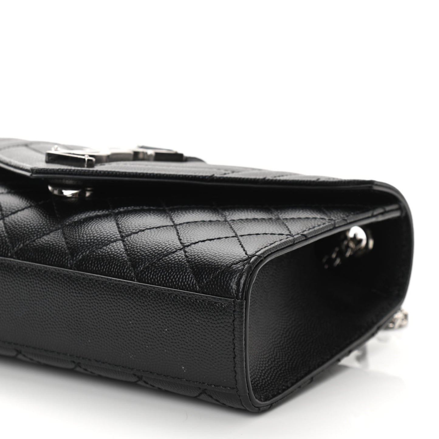 Grain De Poudre Tri-Quilt Small College Monogram Satchel Black