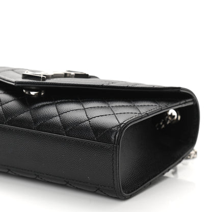 Saint Laurent Grain De Poudre Tri-Quilt Small College Monogram Satchel Black 9 of 10