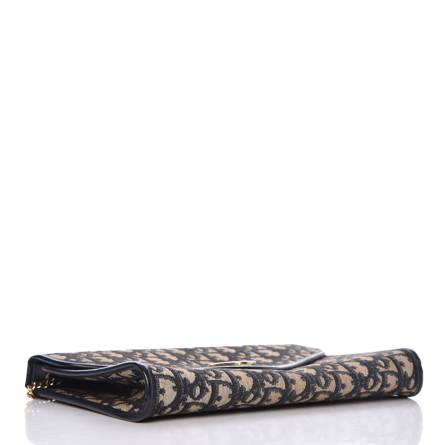 Christian Dior Monogram Chain Flap Navy Blue 4 of 9