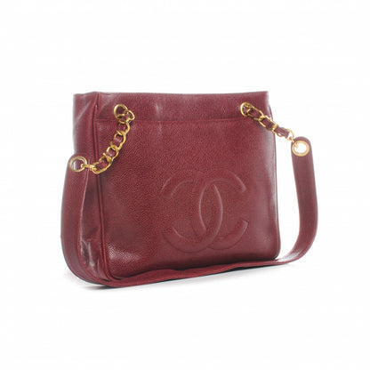 Chanel Caviar Shoulder Bag Red 3 of 7