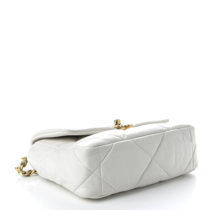 Chanel Goatskin Quilted Medium 19 Flap White 4 of 10