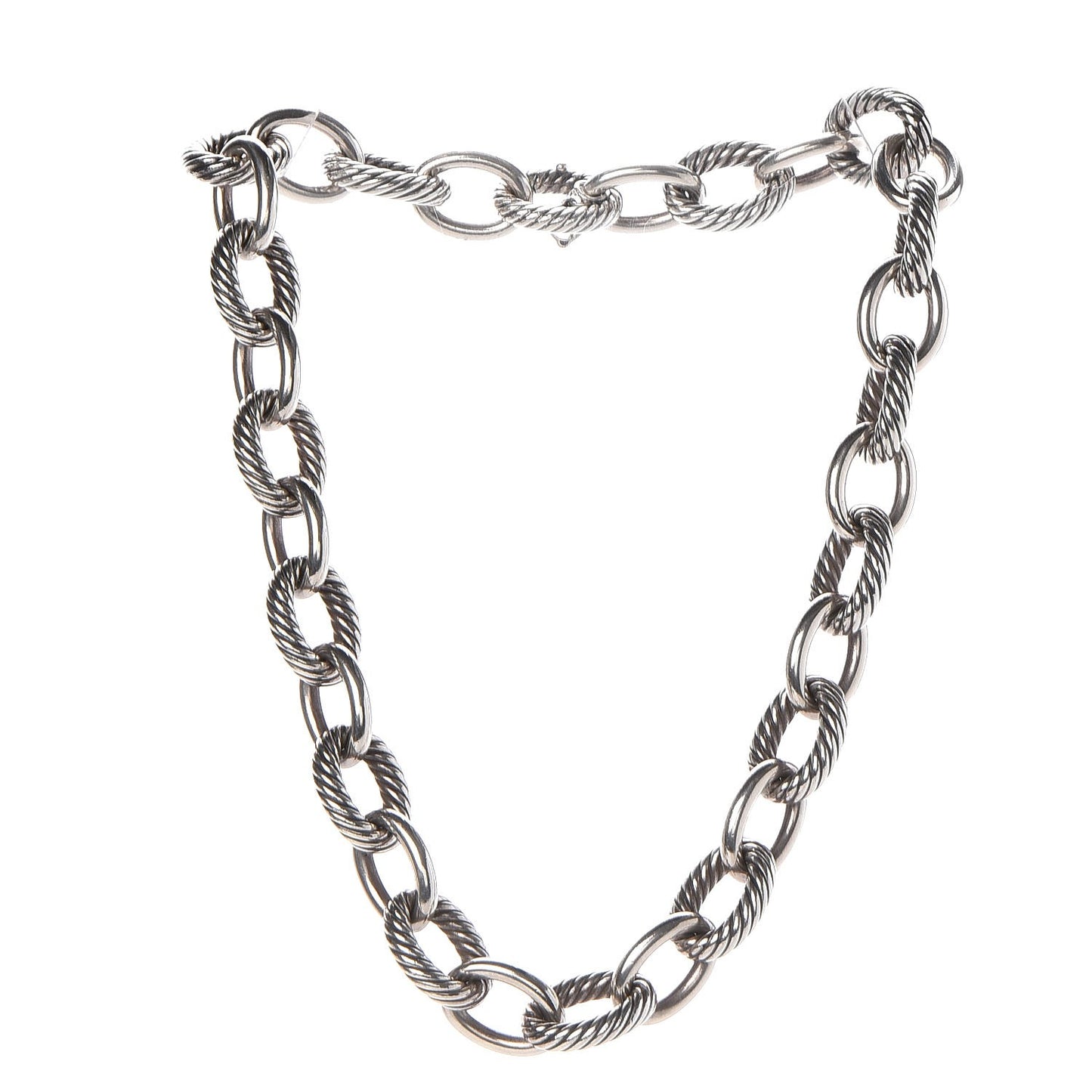 Sterling Silver 16mm Large Oval Link Necklace