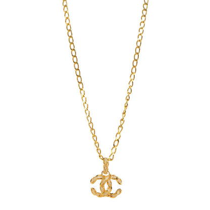 Chanel Enamel CC Pendant Necklace White Gold 1 of 6