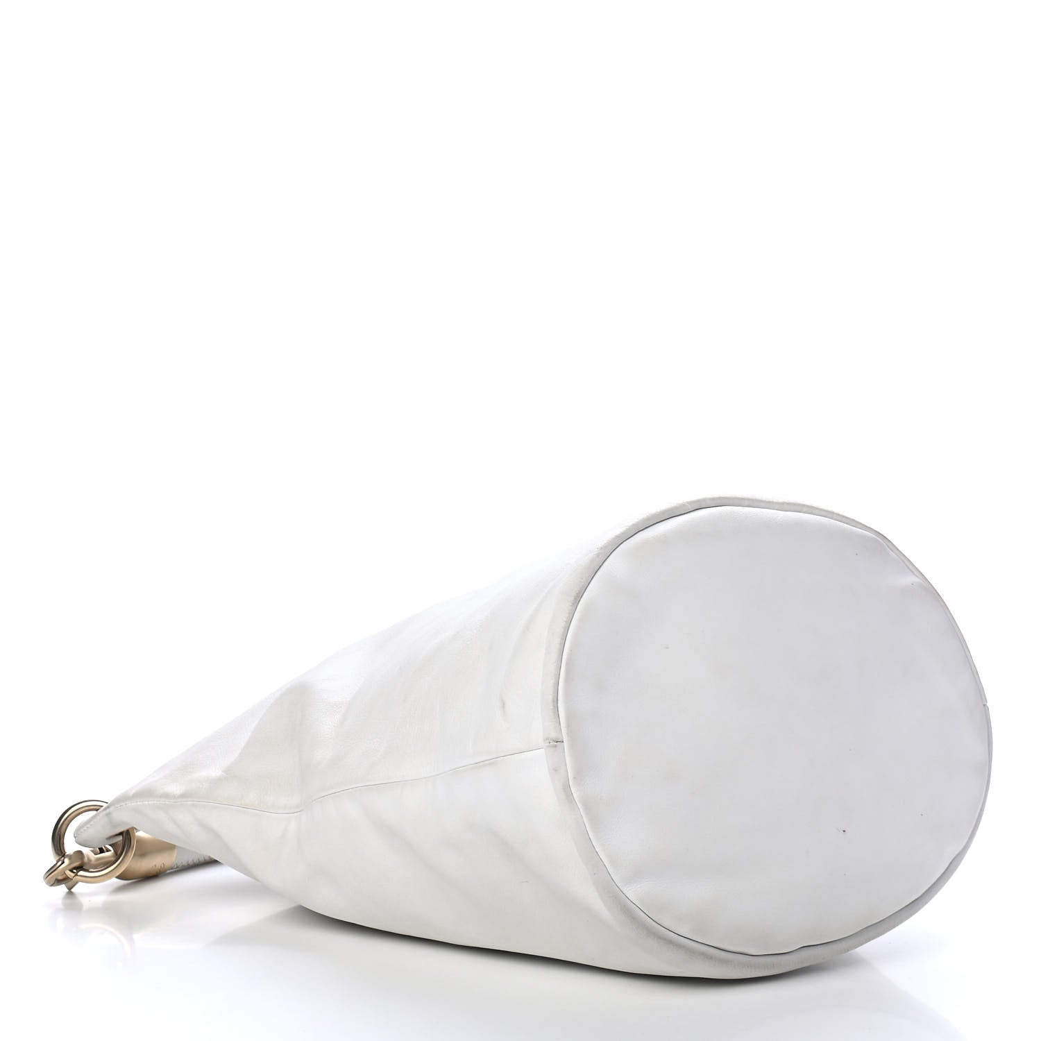 Chanel Calfskin CC Bucket Hobo White 3 of 5