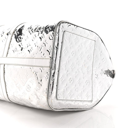 Louis Vuitton Monogram Miroir Keepall 55 Silver 8 of 19