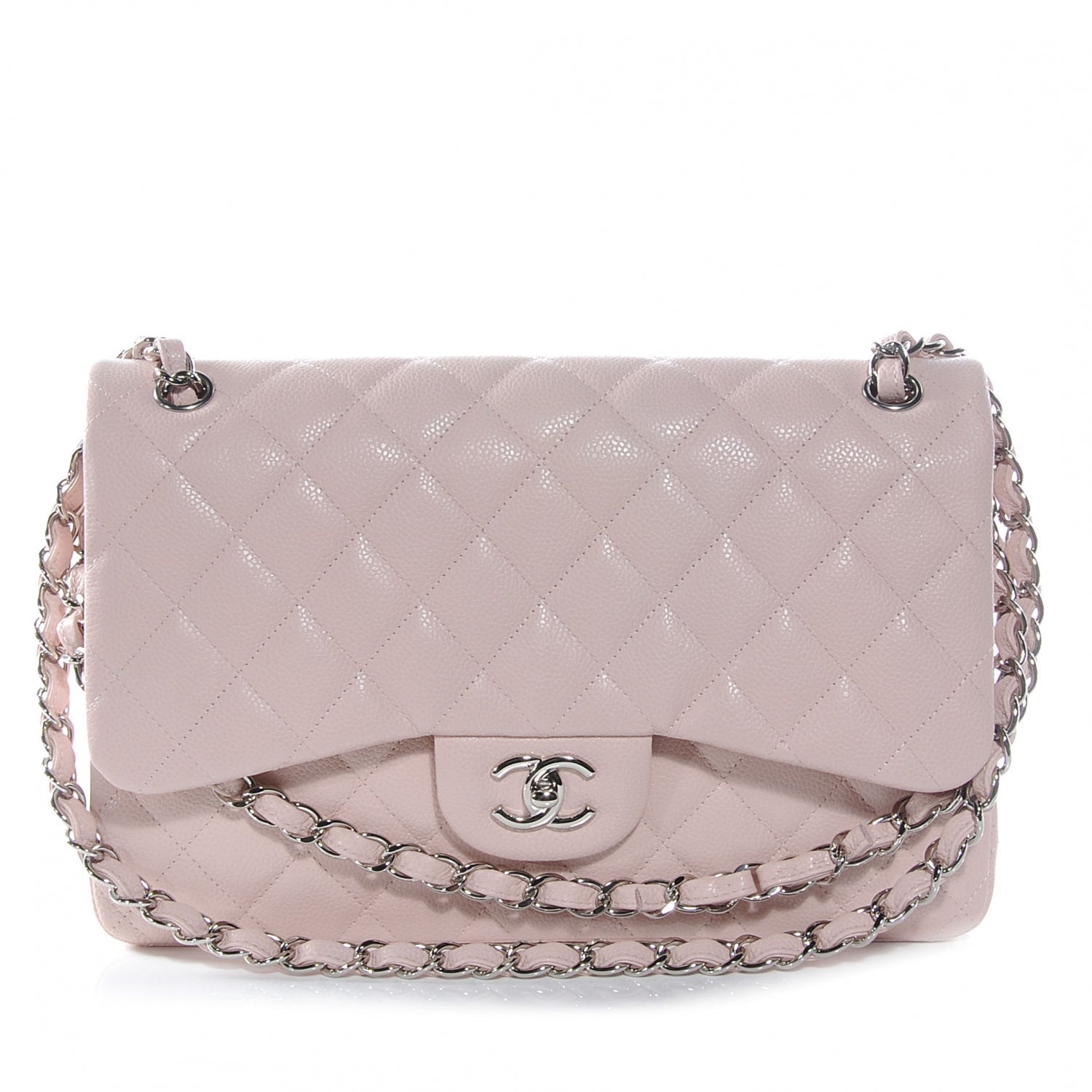 Chanel Caviar Jumbo Double Flap Pink 1 of 9
