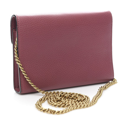 Gucci Cellarius Calfskin GG Marmont Chain Wallet Dry Rose 3 of 12