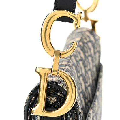 Christian Dior Oblique Saddle Bag Blue 11 of 12