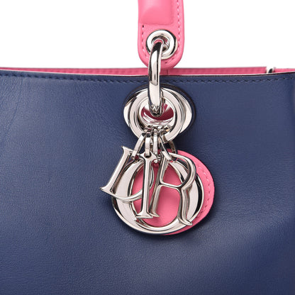 Christian Dior Smooth Calfskin Small Tri-Color Diorissimo Bag Navy Pink 9 of 9