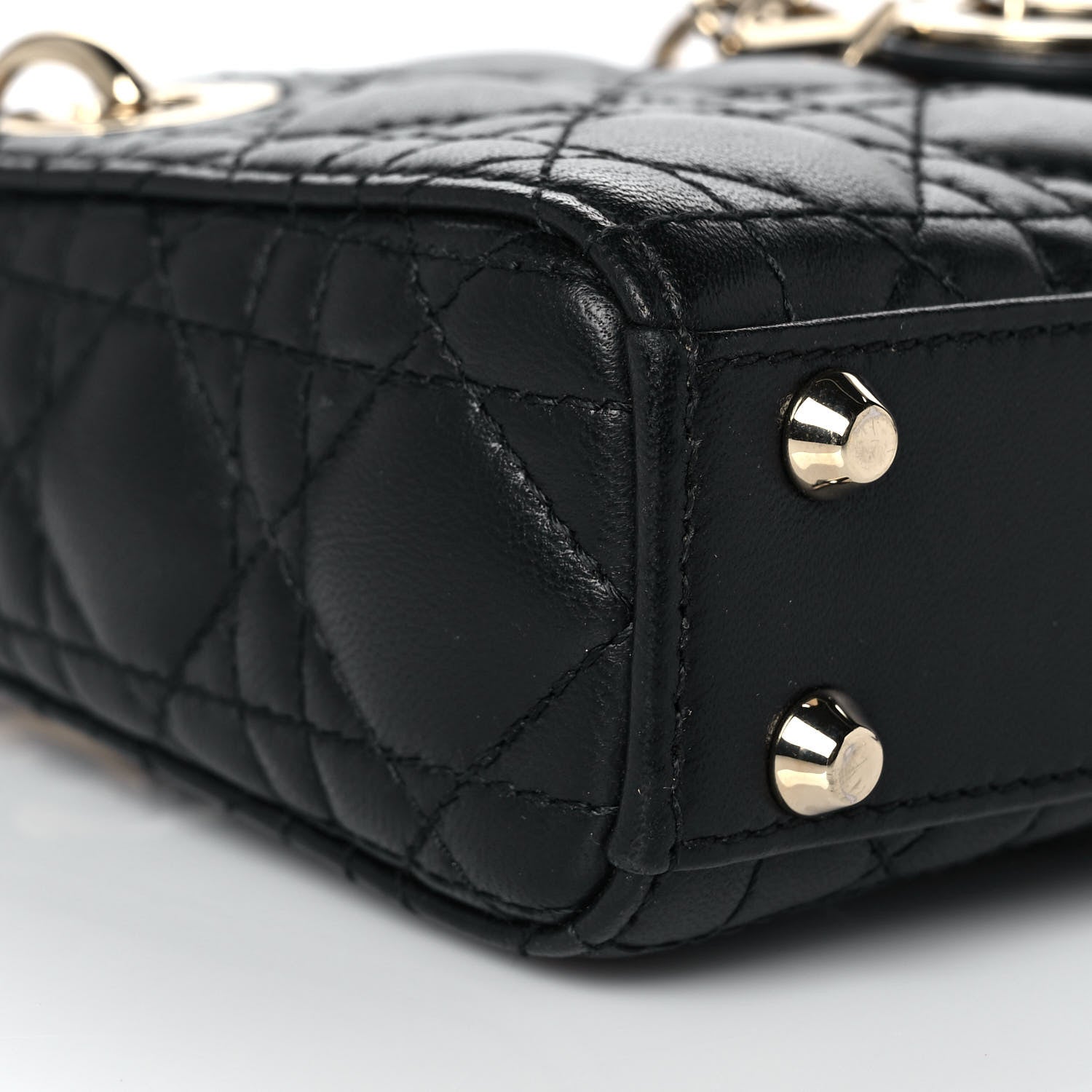 Christian Dior Lambskin Cannage Micro Lady Dior Black 7 of 8