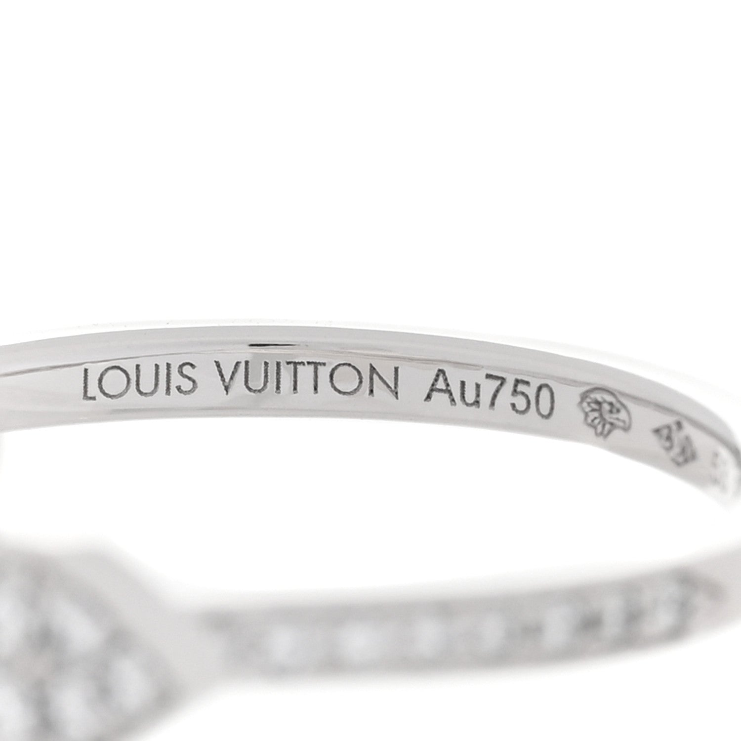 Louis Vuitton 18K White Gold Diamond Star Blossom Ring 53 6.5 4 of 6