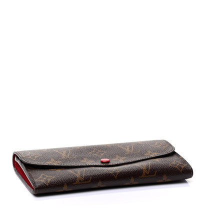 Louis Vuitton Monogram Emilie Wallet Red 3 of 4