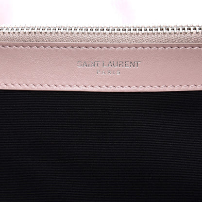 Saint Laurent Calfskin Y Quilted Monogram Large Loulou Chain Satchel Pale Blush 6 of 9