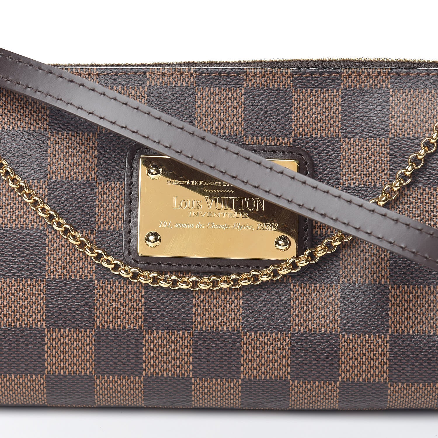 Louis Vuitton Damier Ebene Eva Clutch 7 of 9
