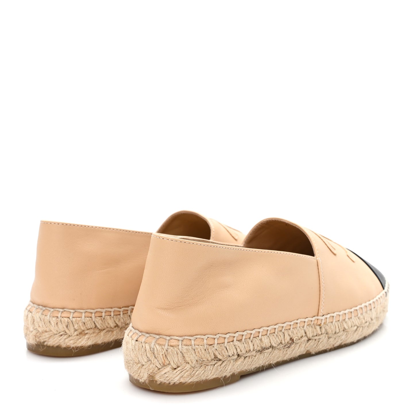 Lambskin CC Espadrilles 39 Beige Black