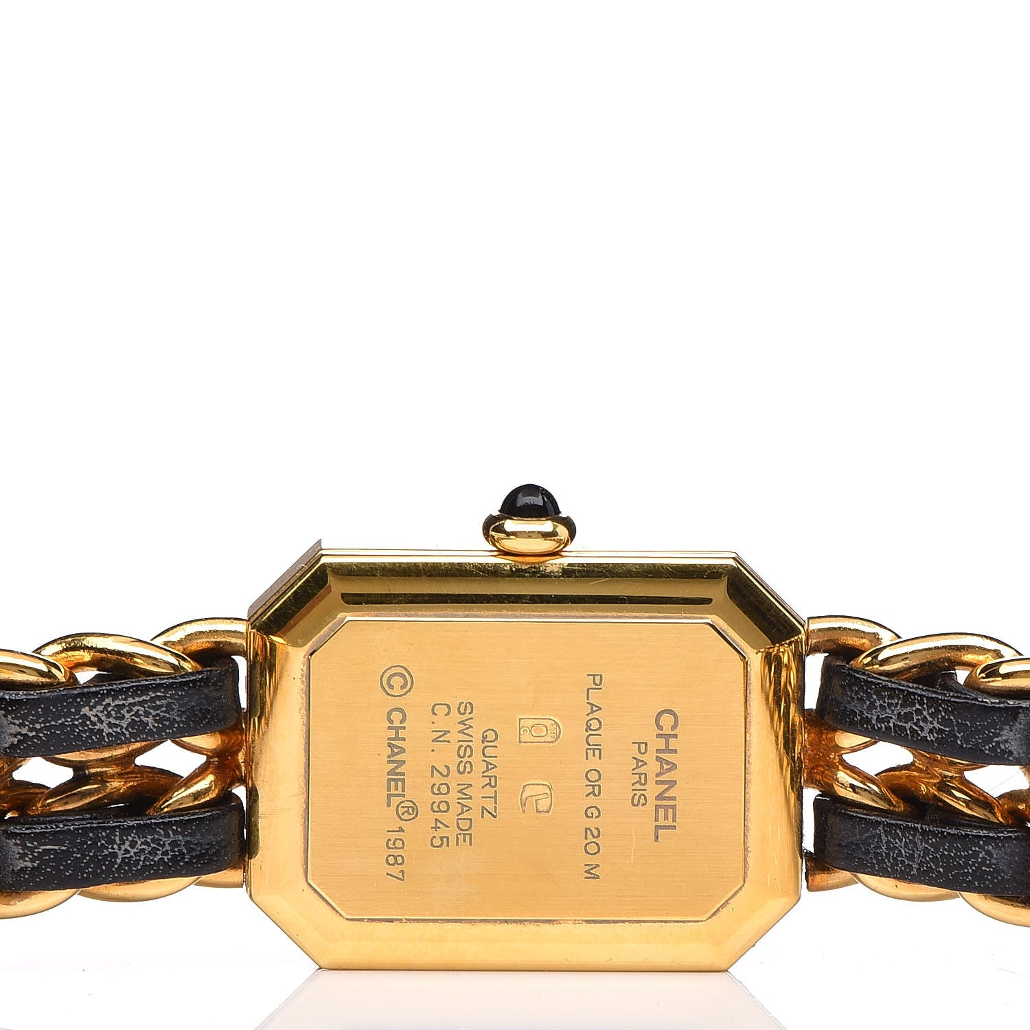 Chanel Stainless Steel Lambskin 20mm Chain Premiere Quartz Watch Gold M 5 of 6