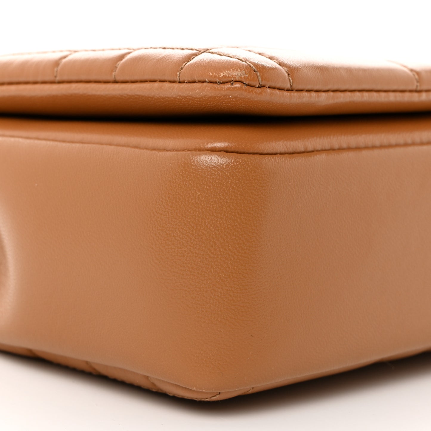 Lambskin Quilted Small Lola Bag Maple Brown