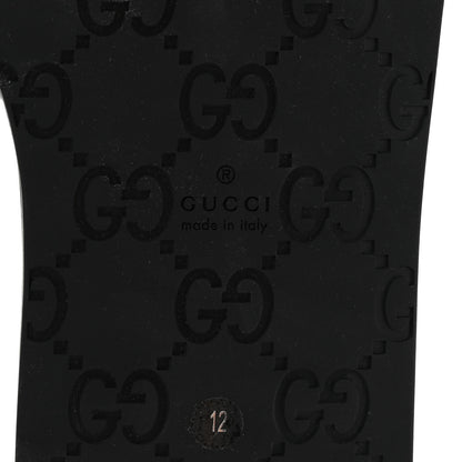 Gucci Nylon Calfskin Web Interlocking G Maverik Slide Sandals 12 Black Green Red 7 of 9