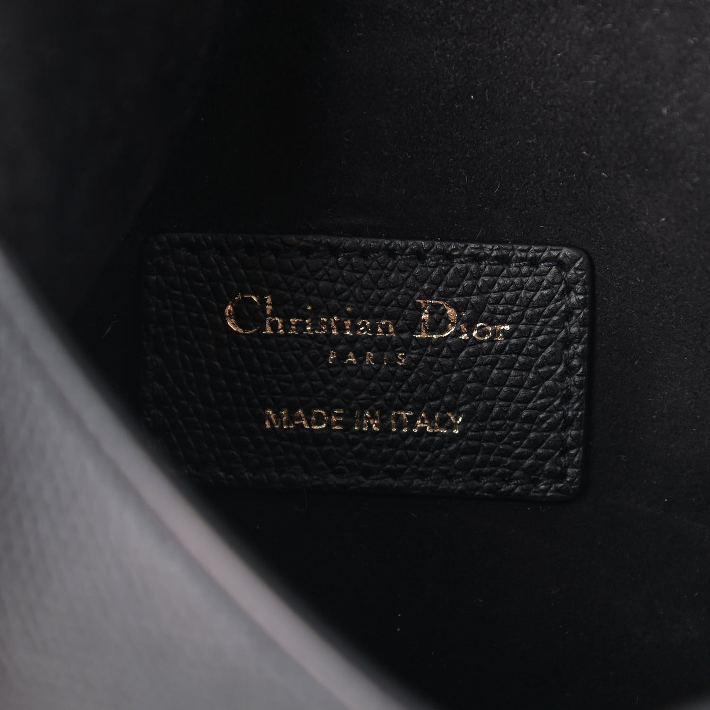 Grained Calfskin Saddle Belt Bag Black