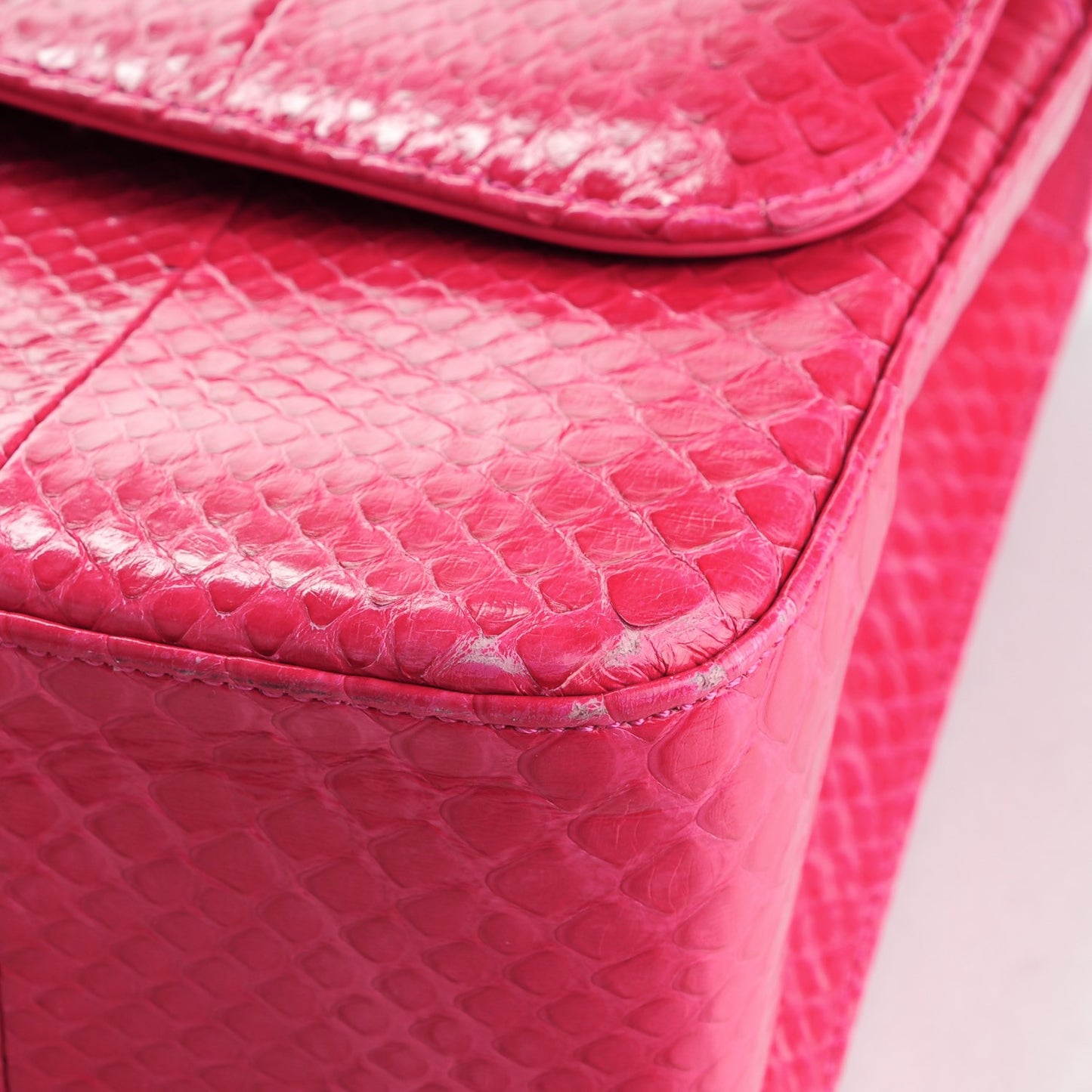 Python Jumbo Double Flap Dark Pink