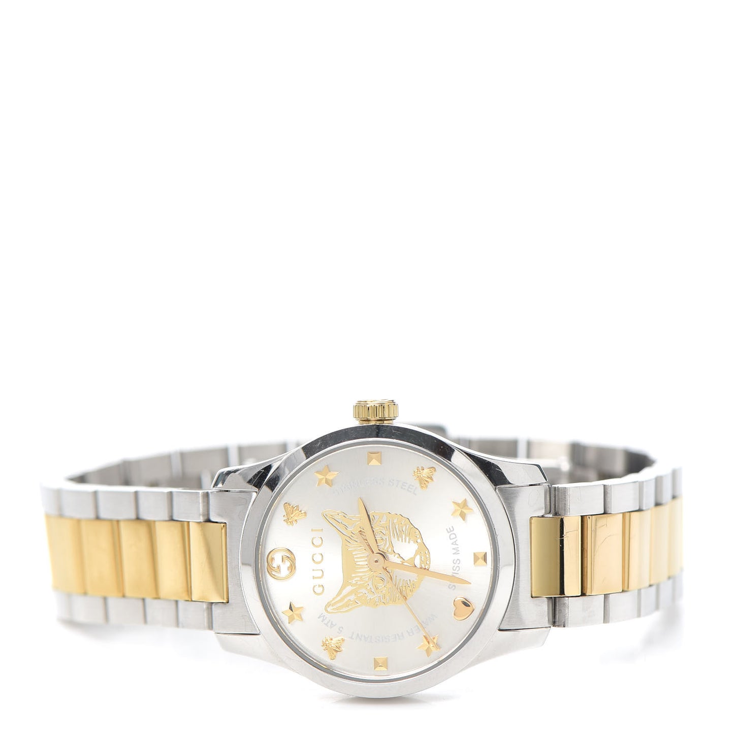 Stainless Steel 27mm G-Timeless Two Tone Cat Quartz Watch