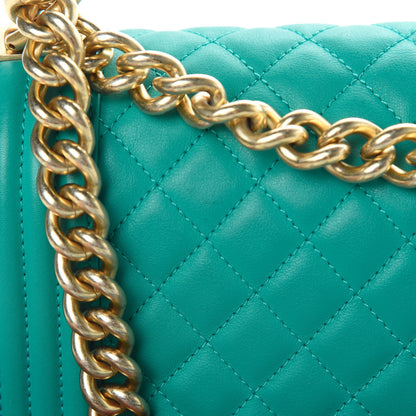 Chanel Calfskin Quilted Medium Boy Flap Turquoise 11 of 12