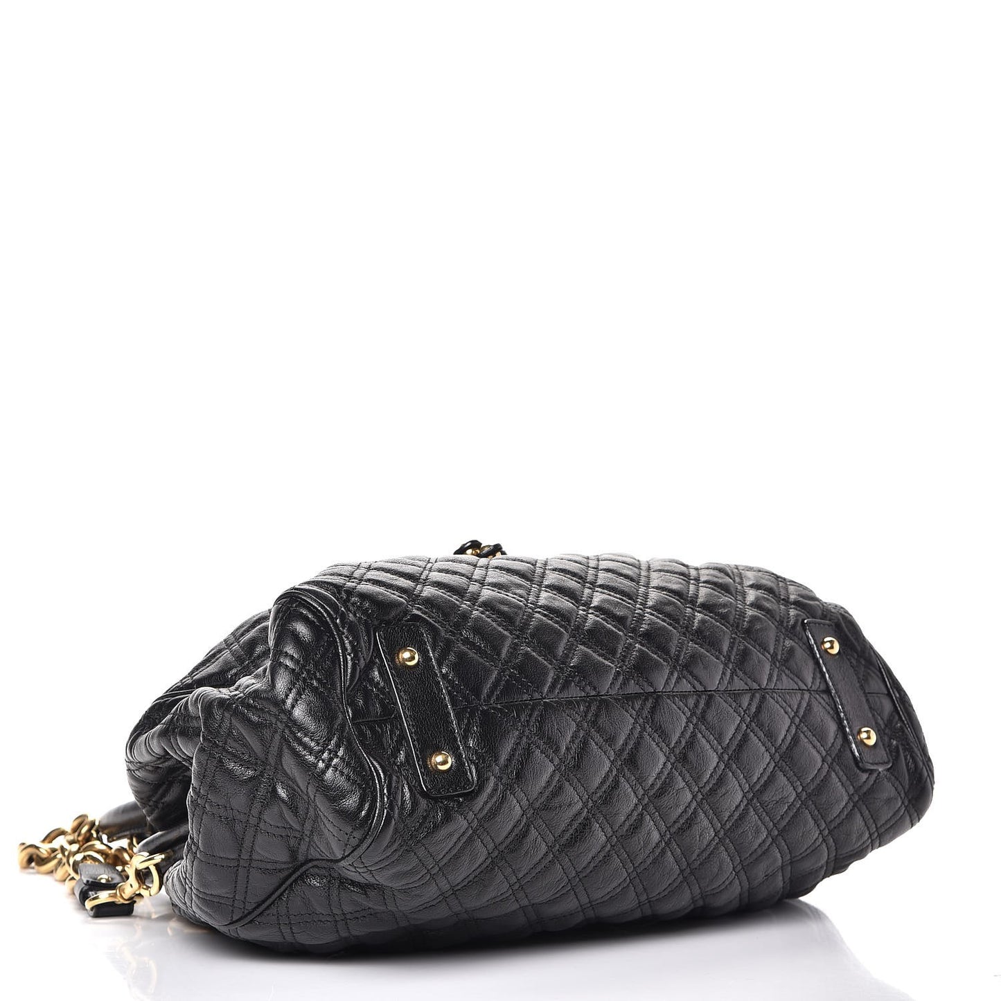Calfskin Quilted Stam Black