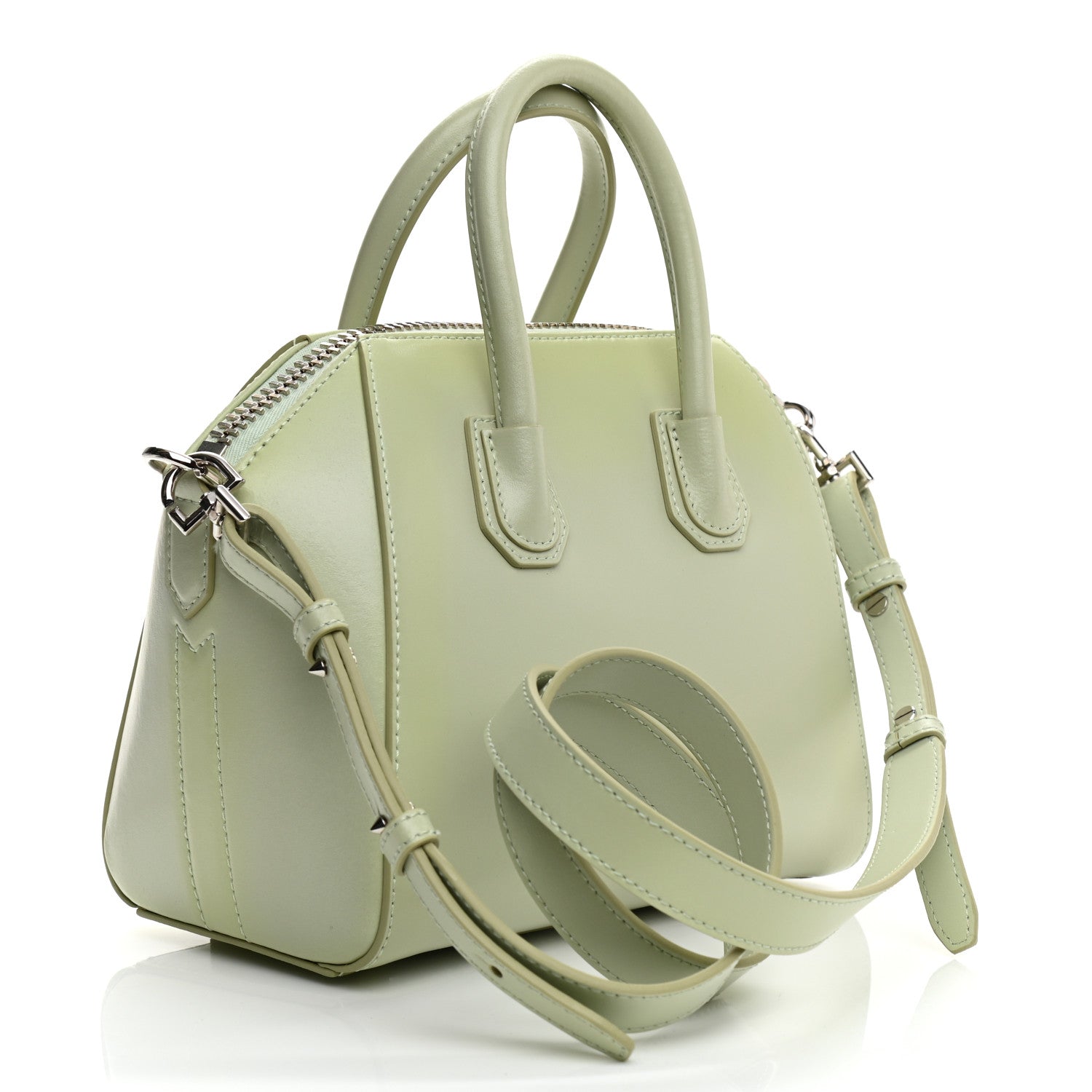 Givenchy Shiny Lord Calfskin Mini Antigona Aqua Green 3 of 10