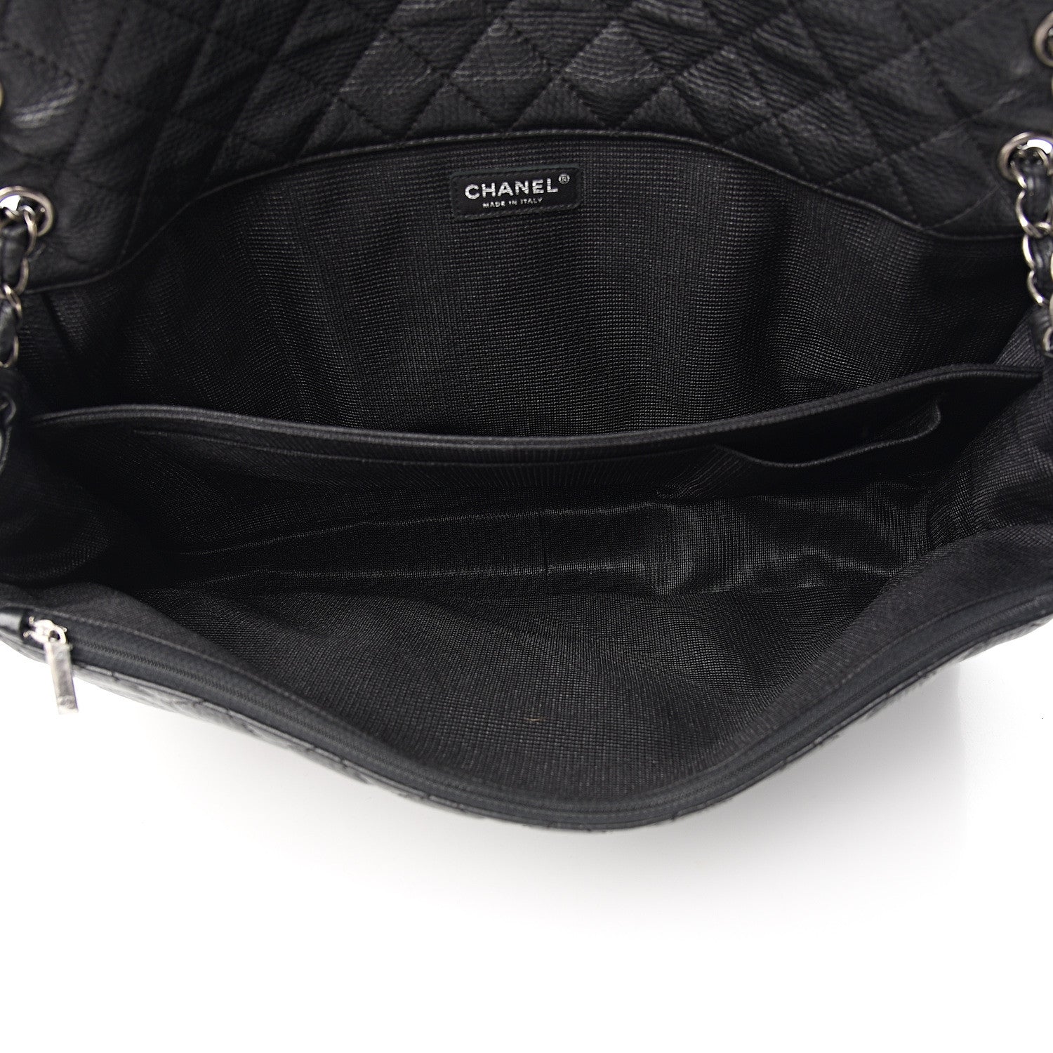 Chanel Calfskin Quilted XXL Travel Flap Bag Black 4 of 10
