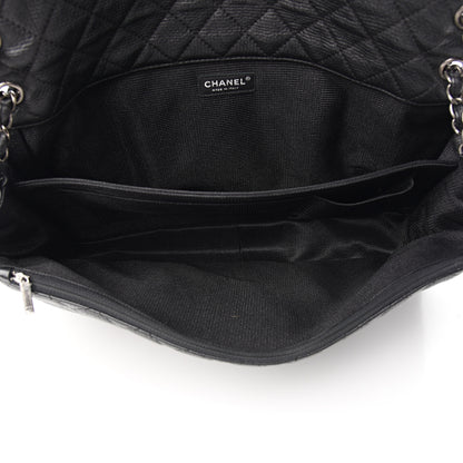 Chanel Calfskin Quilted XXL Travel Flap Bag Black 4 of 10