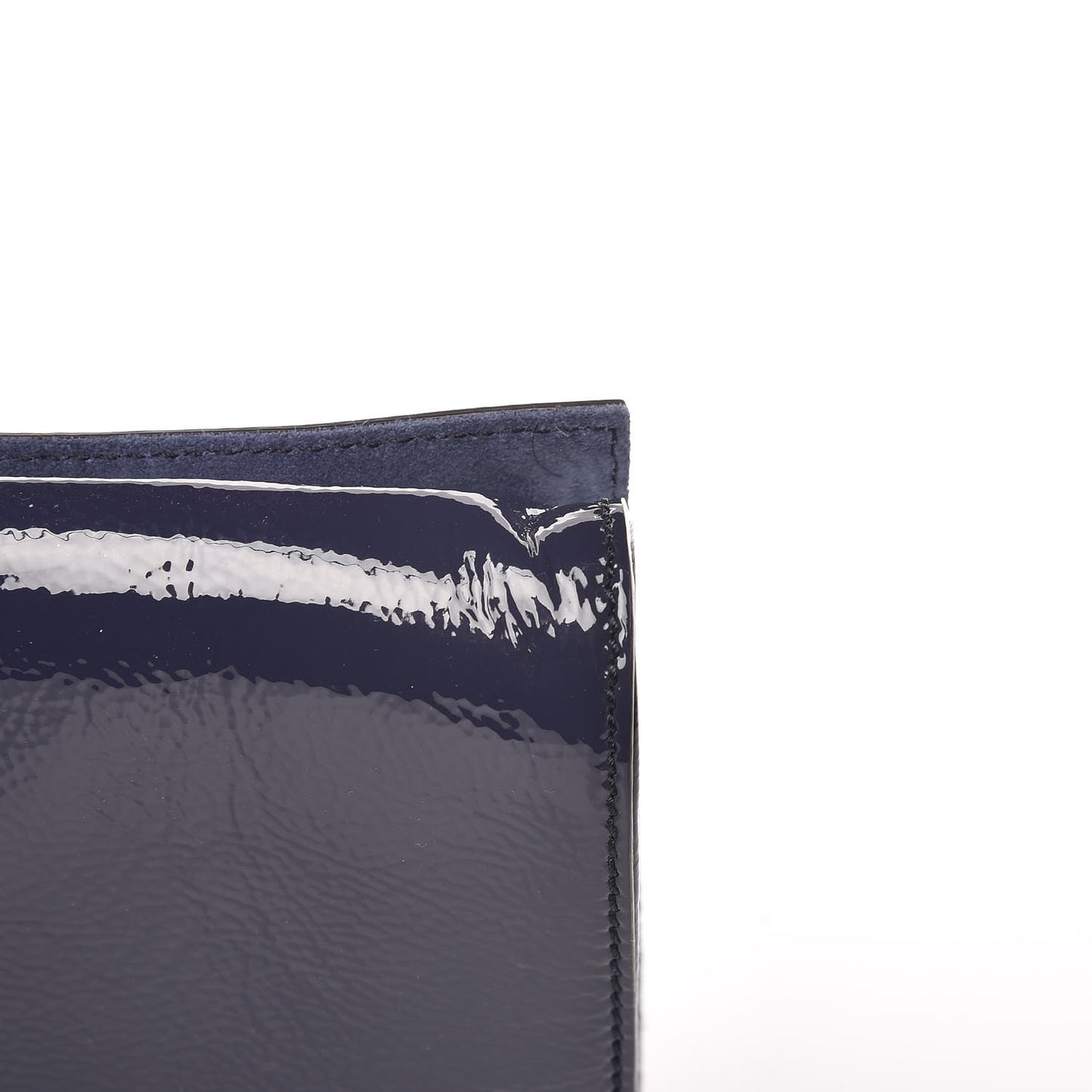Soft Patent Medium Soho Clutch Uniform Blue