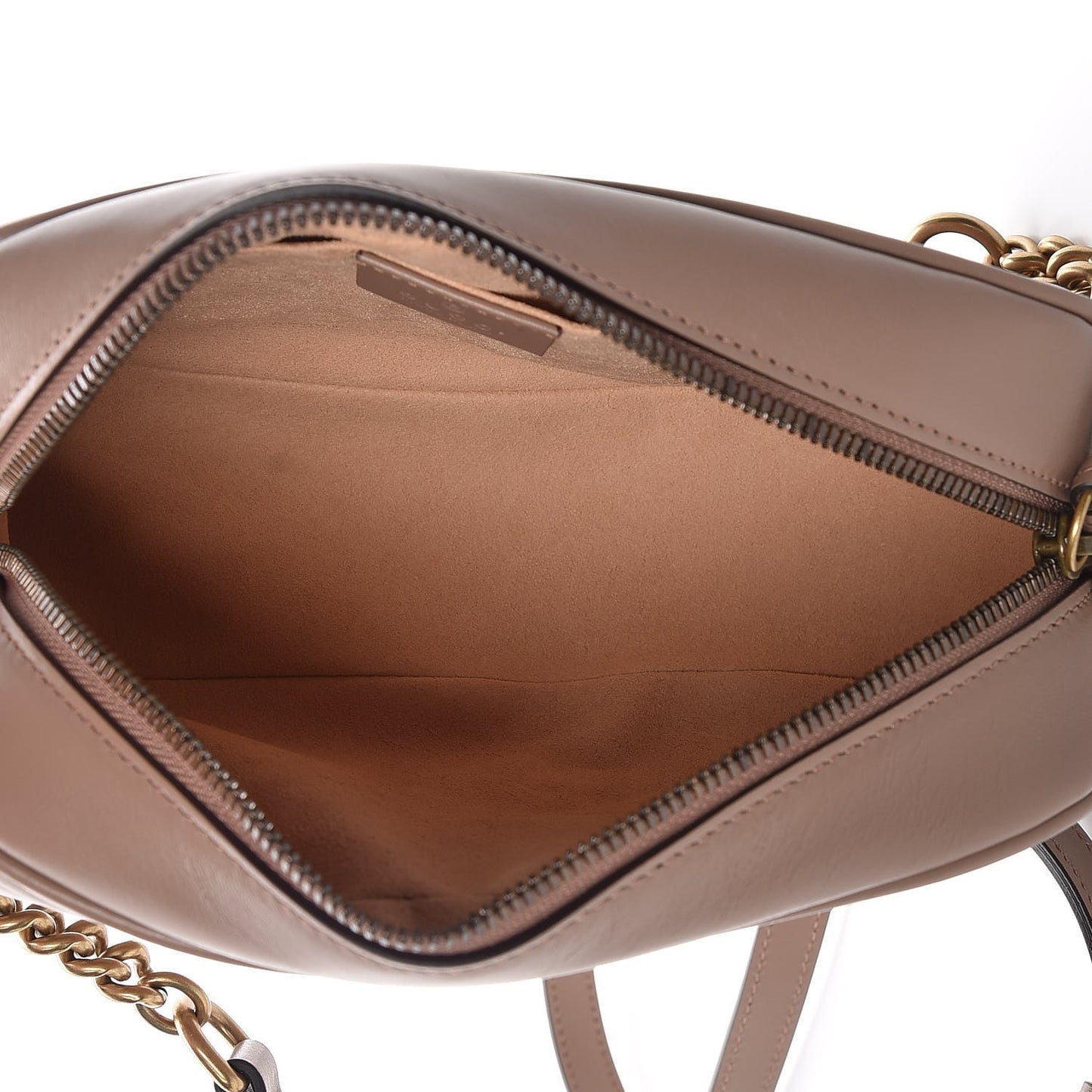 Calfskin Matelasse Small GG Marmont Chain Shoulder Bag Taupe