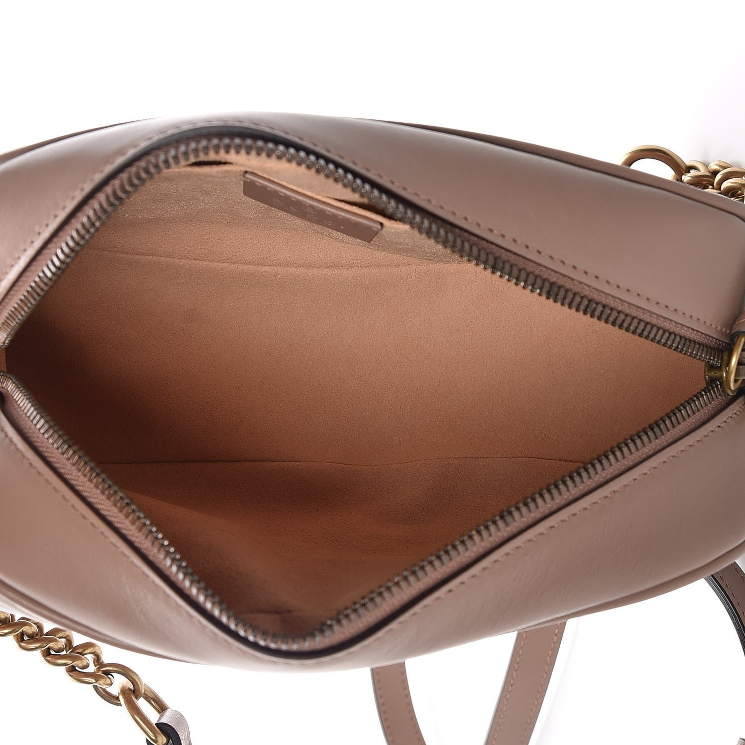 Gucci Calfskin Matelasse Small GG Marmont Chain Shoulder Bag Taupe 5 of 8
