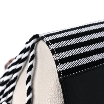 Loewe Calfskin Stripe Small Hammock Shoulder Bag Tan Black 9 of 11