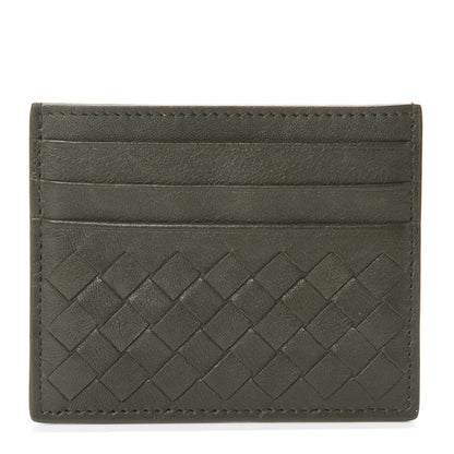Bottega Veneta Nappa Intrecciato VN Card Case Kaki Fondente 1 of 5
