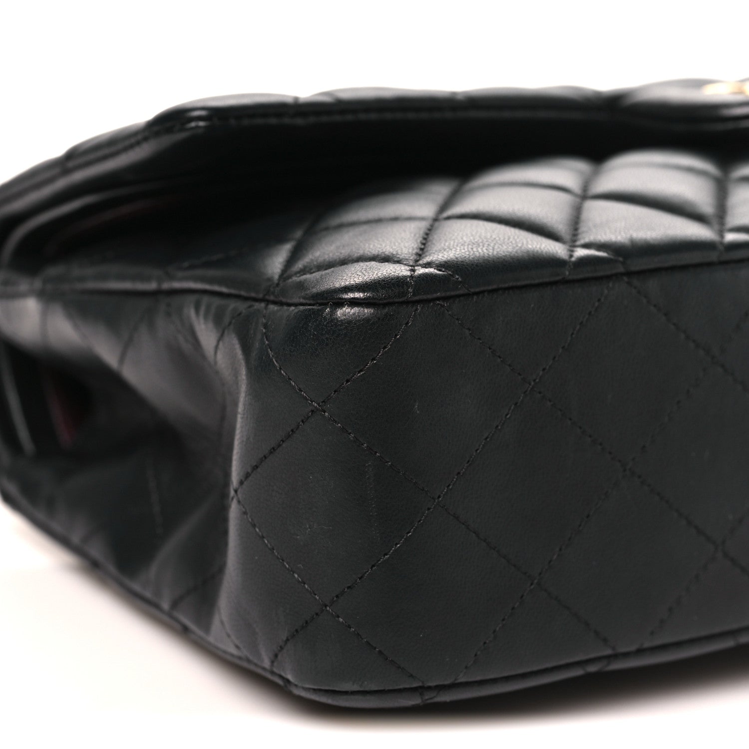 Chanel Lambskin Quilted Medium Double Flap Black 9 of 10