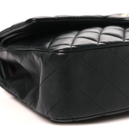 Chanel Lambskin Quilted Medium Double Flap Black 9 of 10