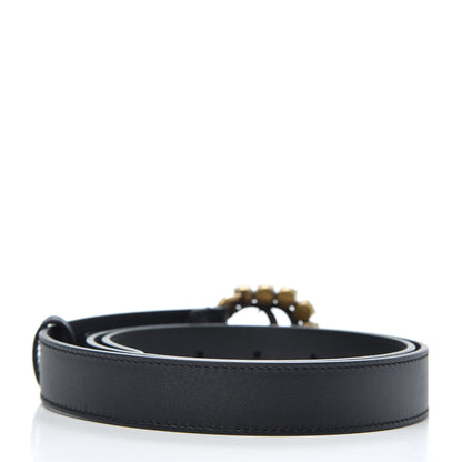 Gucci Calfskin Crystal Double G 30mm Belt 85 34 Black 2 of 4