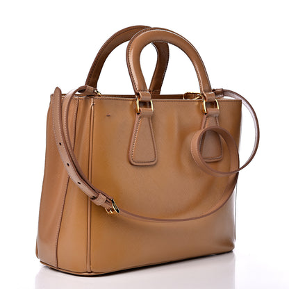 Prada Saffiano Vernice Top Handle Caramel 2 of 10