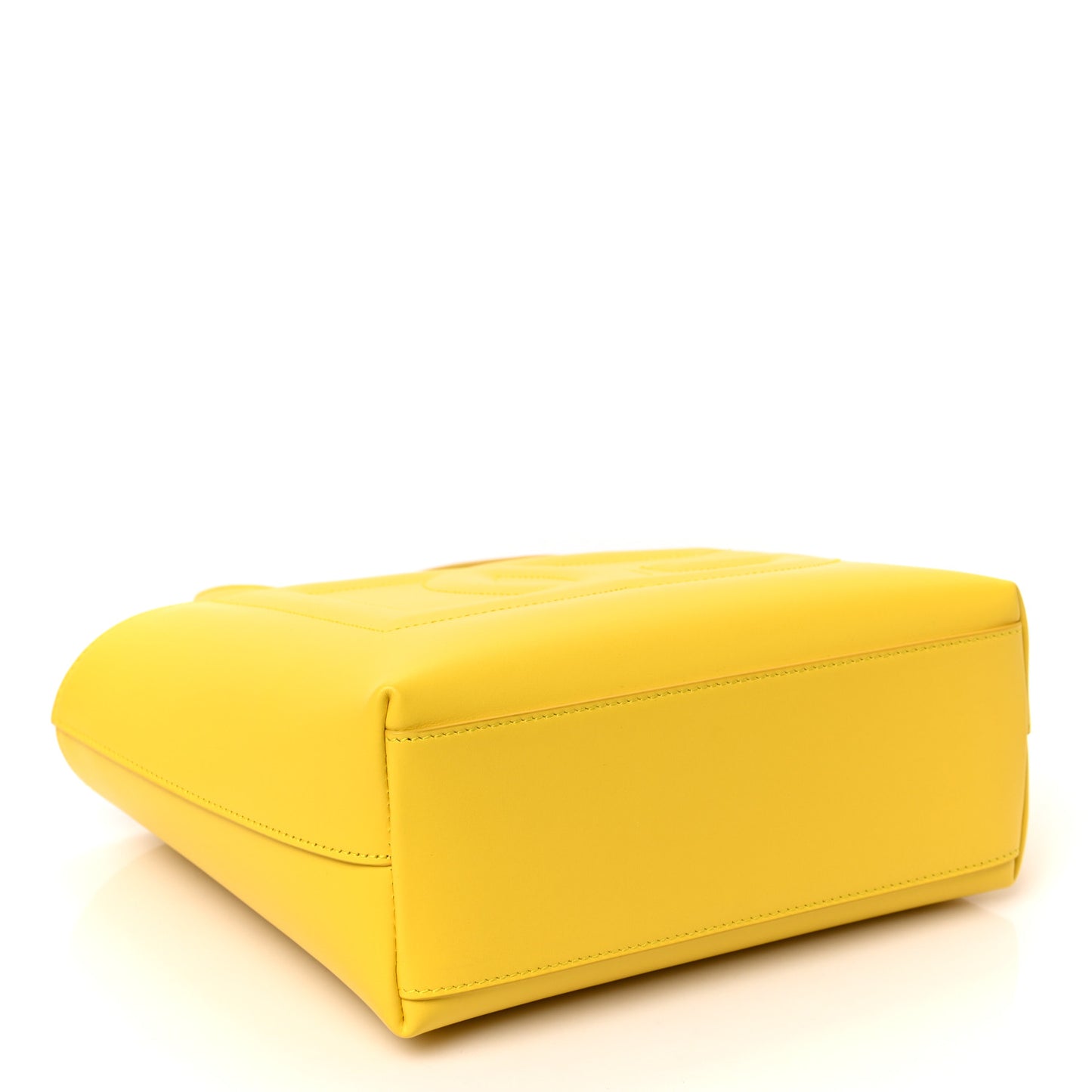 Calfskin Small DG Logo Shopper Tote Yellow