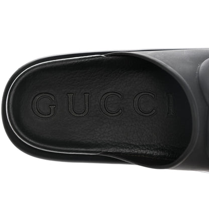 Gucci Soft Rubber Womens Interlocking G Platform 42mm Slide Sandals 37 Black 7 of 14