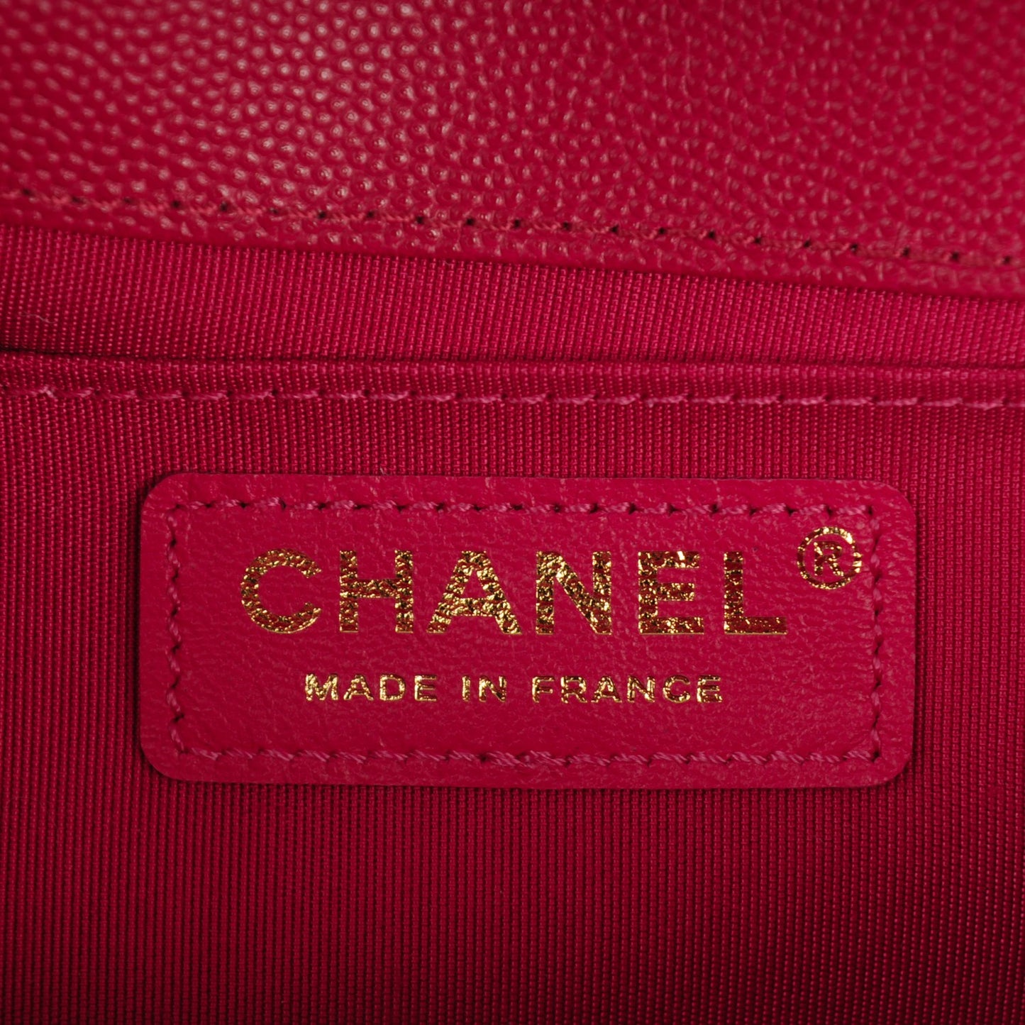 Caviar Quilted Medium Boy Flap Fuchsia