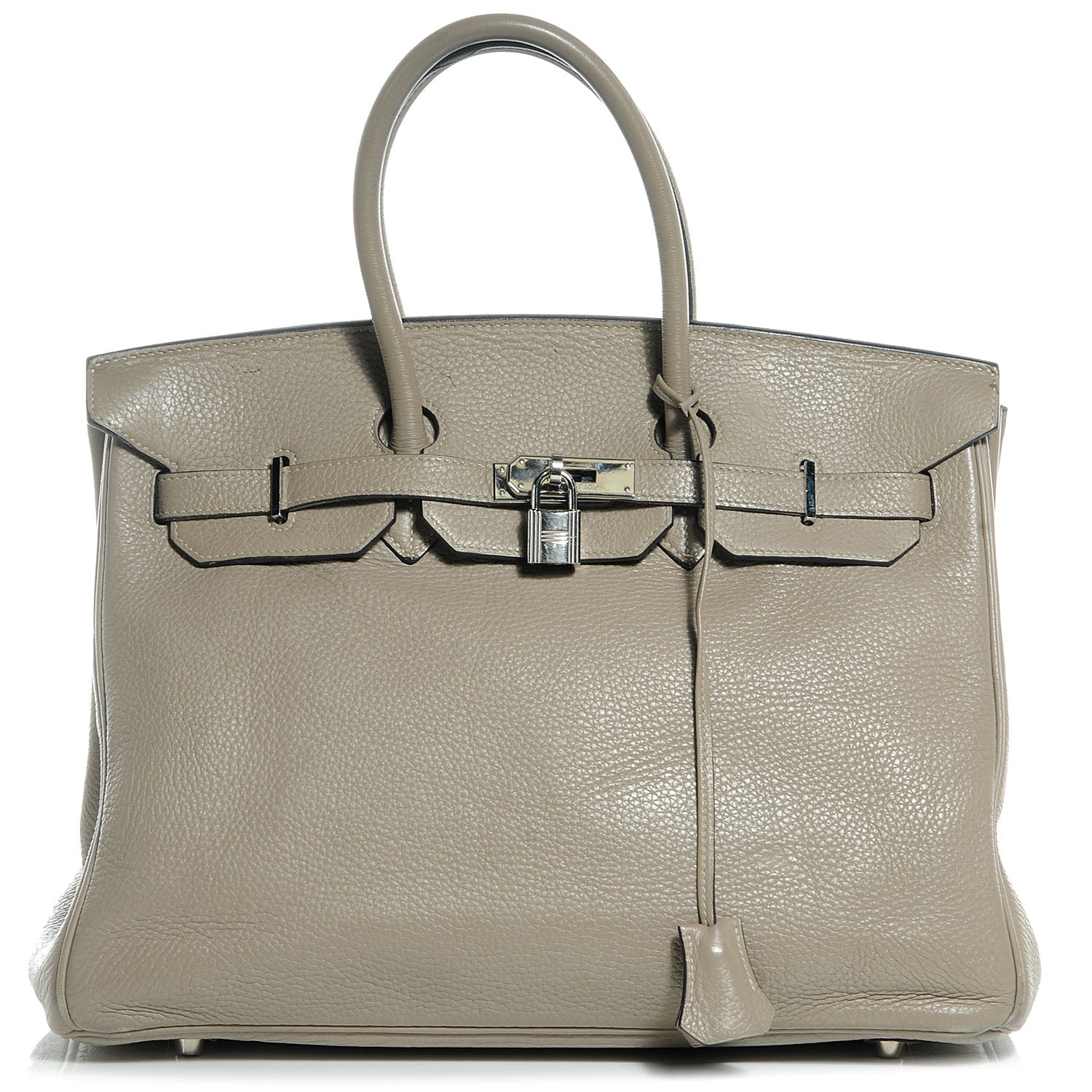 Hermes Taurillon Clemence Birkin 35 Gris Tourterelle 1 of 14