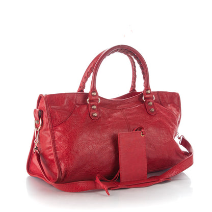 Balenciaga Agneau Arena Giant 12 Rose Gold Hardware Part Time Coquelicot Rouge Coquelicot 4 of 10